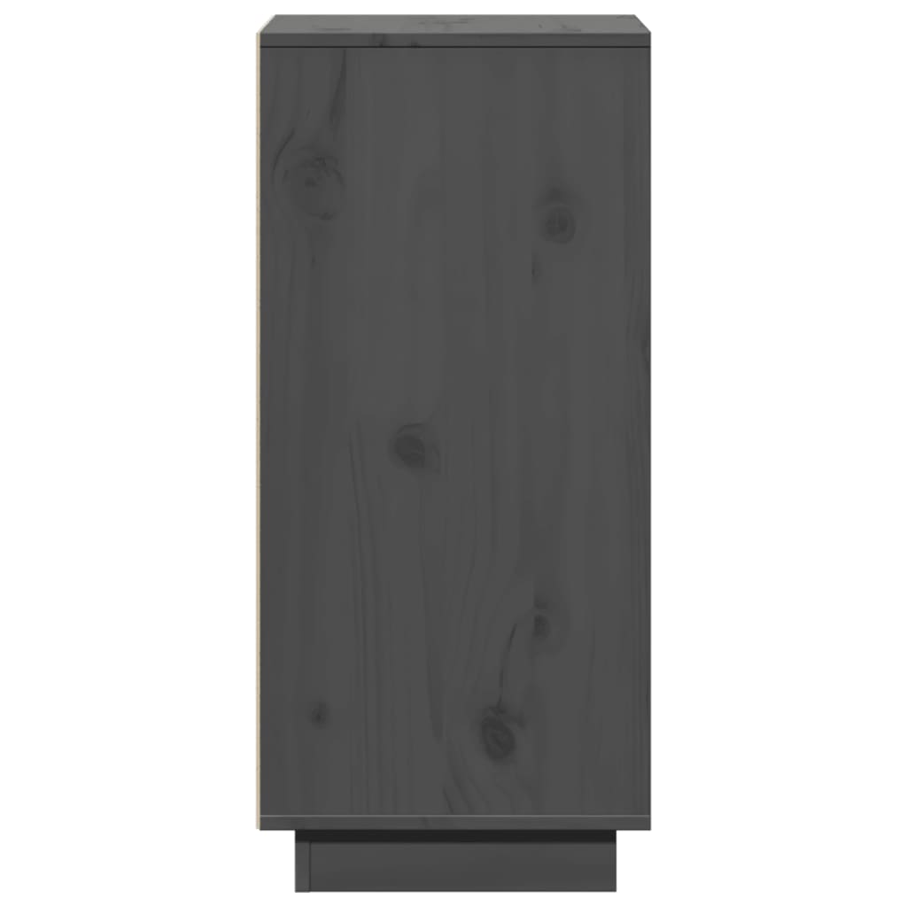 vidaXL Ντουλάπια 2 τεμ. Γκρι 31,5 x 34 x 75 εκ. από Μασίφ Ξύλο Πεύκου