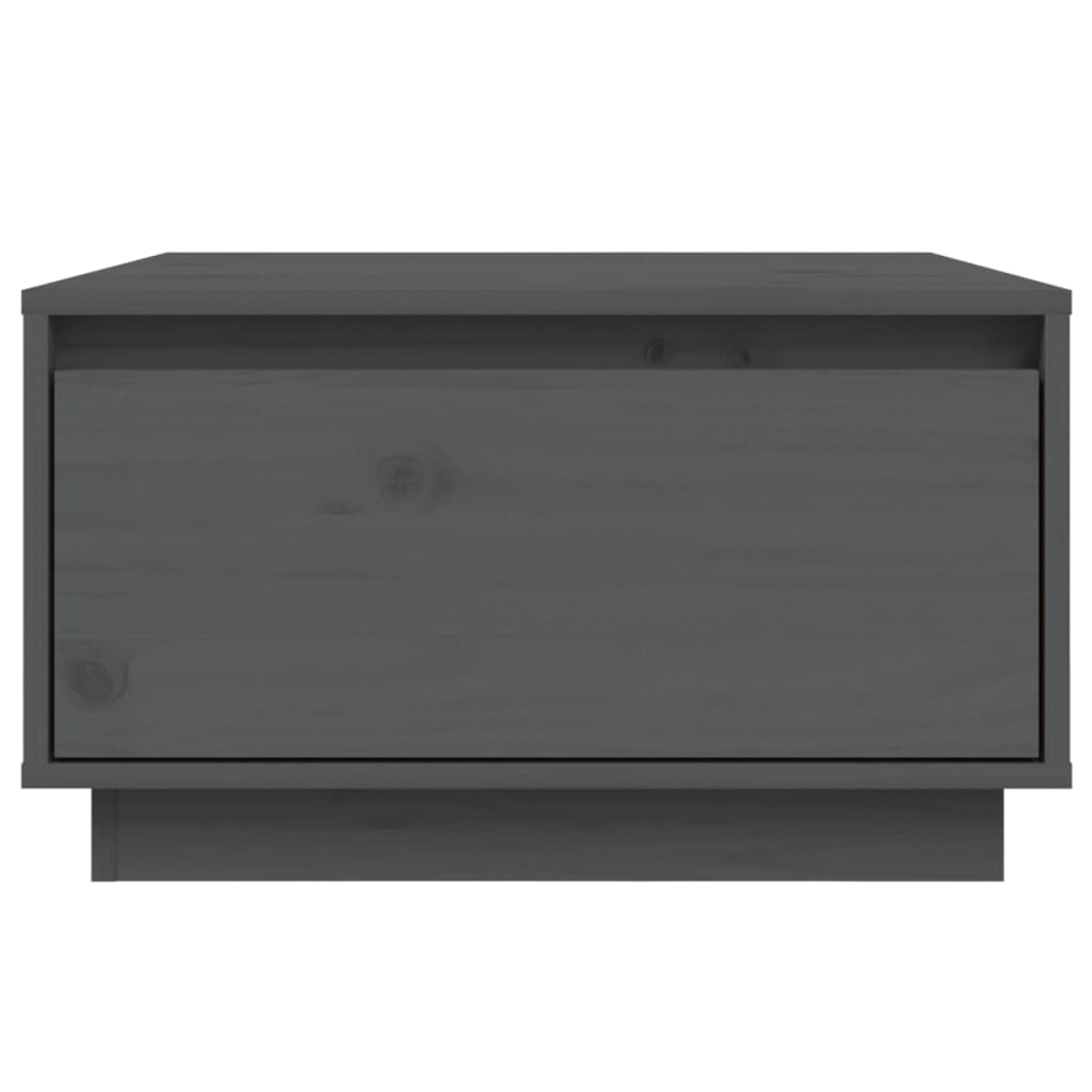 vidaXL Τραπεζάκι Σαλονιού Γκρι 55 x 56 x 32 εκ. από Μασίφ Ξύλο Πεύκου