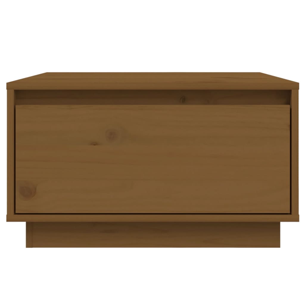 vidaXL Τραπεζάκι Σαλονιού Καφέ Μελί 55x56x32 εκ. από Μασίφ Ξύλο Πεύκου