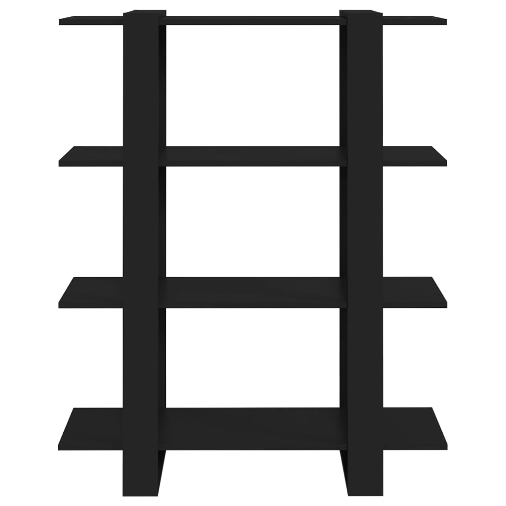 vidaXL Βιβλιοθήκη/Διαχωριστικό Χώρου Μαύρο 100 x 30 x 123,5 εκ.