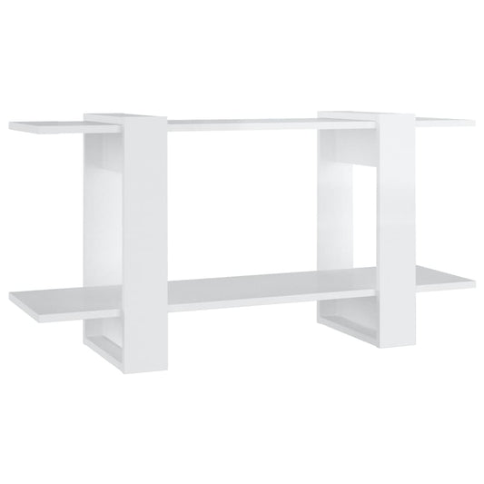 vidaXL Βιβλιοθήκη Ραφιέρα Γυαλ. Λευκό 100x30x51 εκ. Επεξεργασμένο Ξύλο