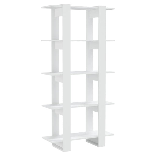 vidaXL Βιβλιοθήκη/Διαχωρ. Χώρου Λευκό 80x30x160 εκ Επεξ. Ξύλο