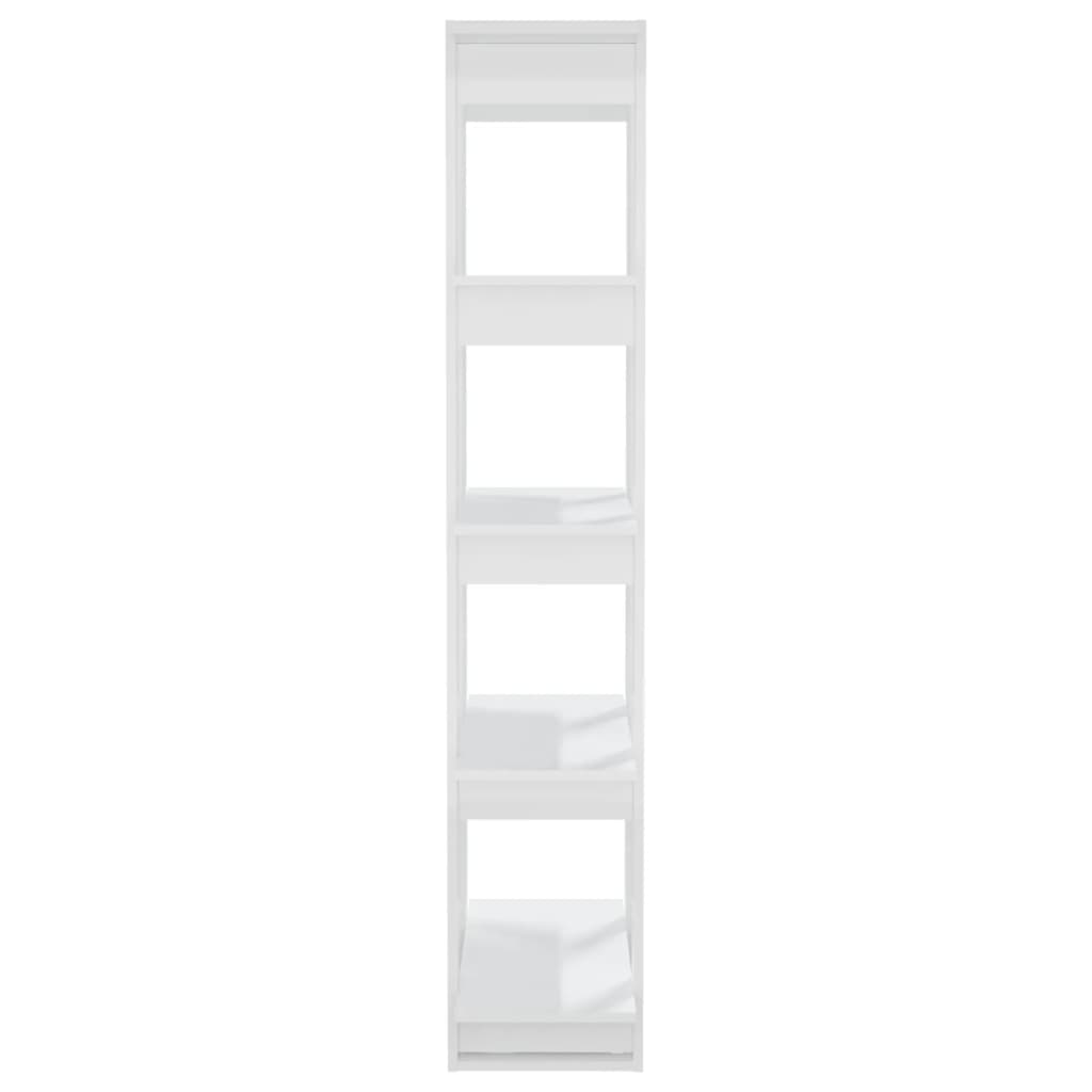 vidaXL Βιβλιοθήκη/Διαχωριστικό Γυαλιστερό Λευκό 80 x 30 x 160 εκ.