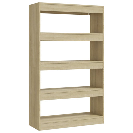 vidaXL Βιβλιοθήκη/Διαχωρ. Χώρου Sonoma Δρυς 80x30x135 εκ. Επεξ. Ξύλο