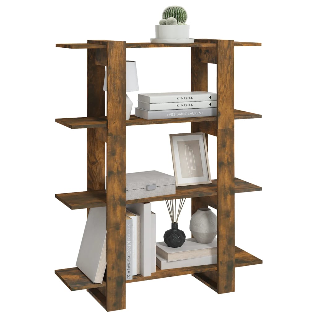 vidaXL Βιβλιοθήκη/Διαχωριστικό Χώρου Καπνιστή Δρυς 100 x 30 x 123,5 εκ