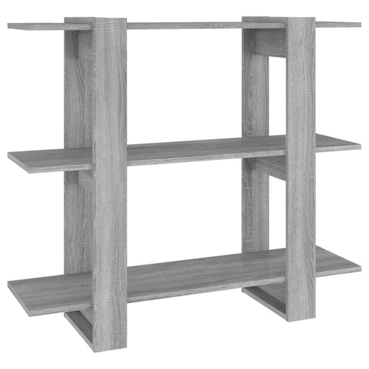 vidaXL Βιβλιοθήκη/Διαχωριστικό Χώρου Γκρι Sonoma 100 x 30 x 87 εκ.