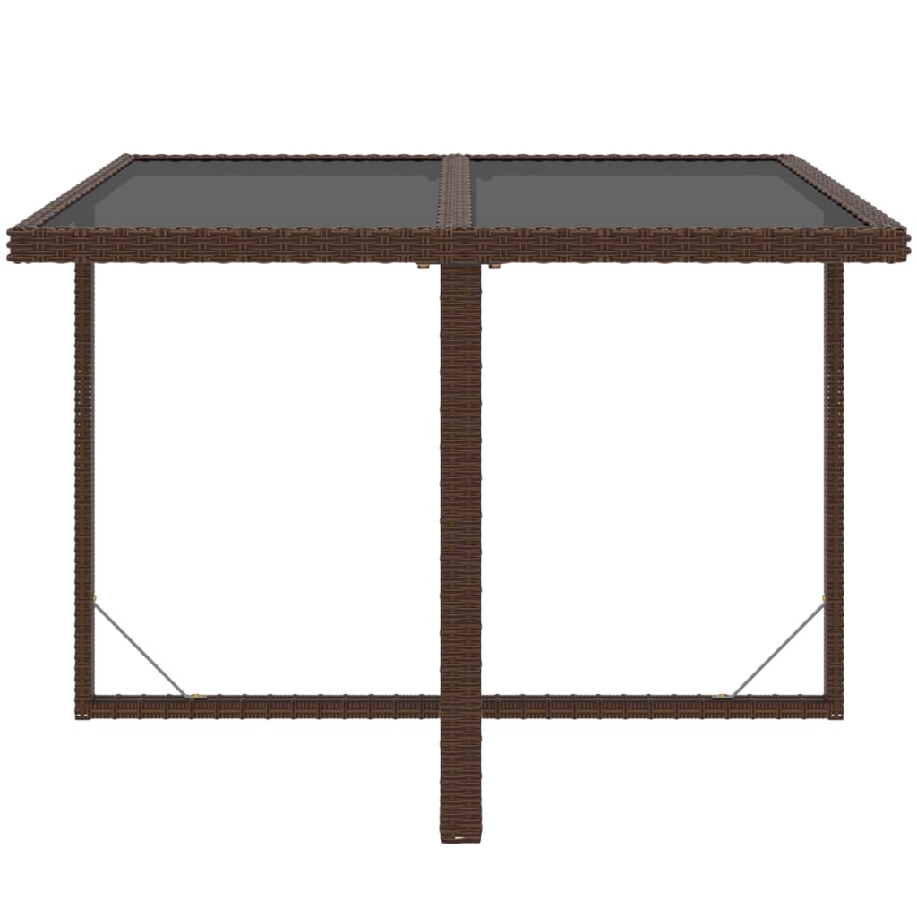 vidaXL Σετ Τραπεζαρίας Κήπου 5 τεμ. Καφέ Συνθετικό Ρατάν με Μαξιλάρια