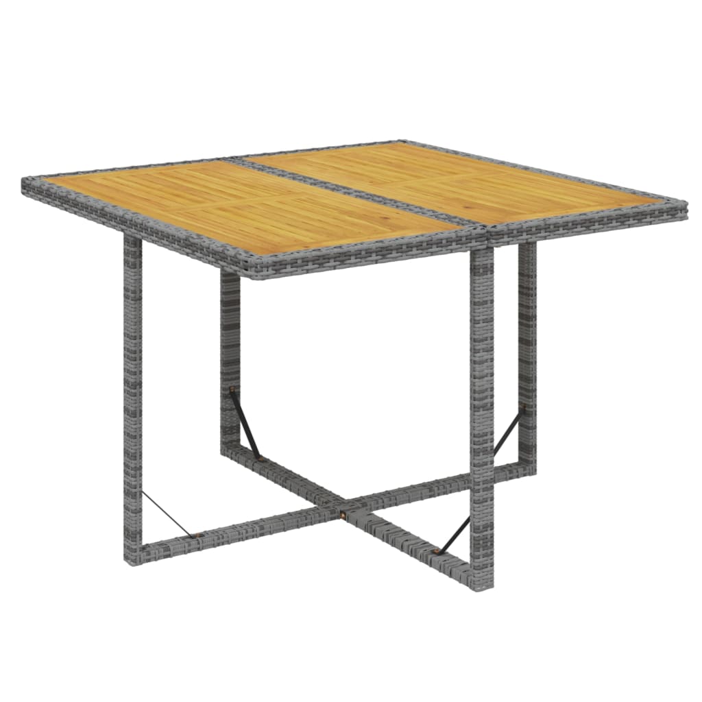 vidaXL Σετ Τραπεζαρίας Κήπου 9 τεμ. Γκρι Συνθετικό Ρατάν με Μαξιλάρια