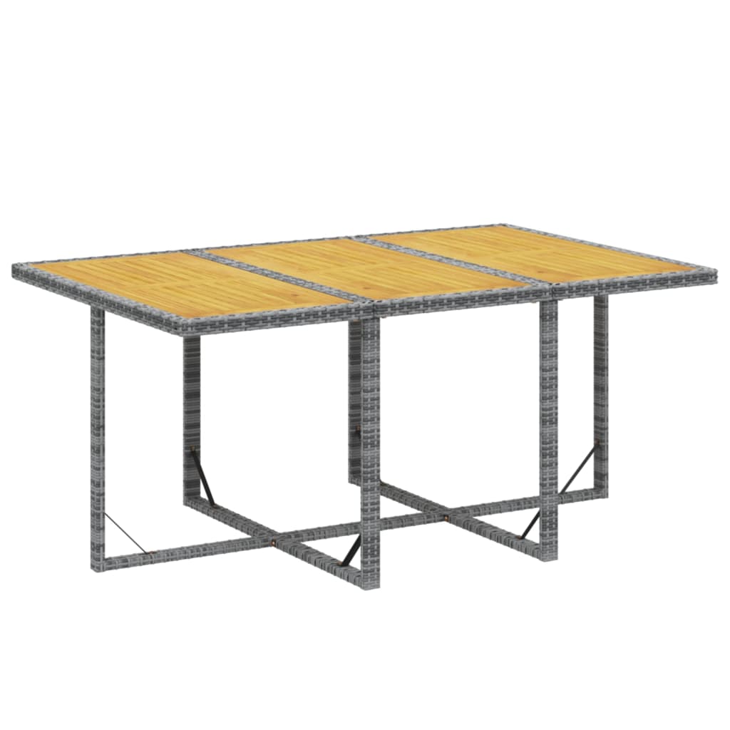 vidaXL Σετ Τραπεζαρίας Κήπου 7 τεμ. Γκρι Συνθ. Ρατάν με Μαξιλάρια