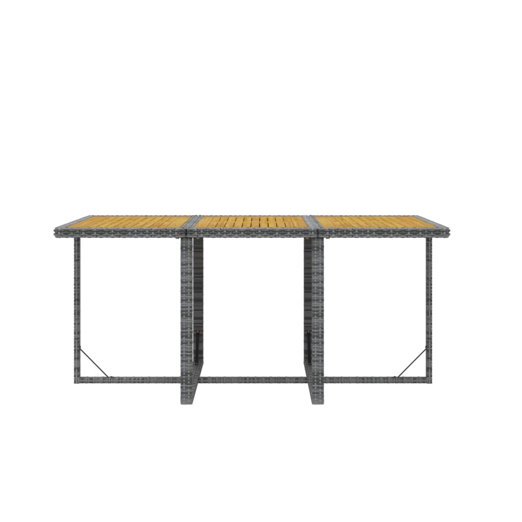 vidaXL Σετ Τραπεζαρίας Κήπου 7 τεμ. Γκρι Συνθ. Ρατάν με Μαξιλάρια