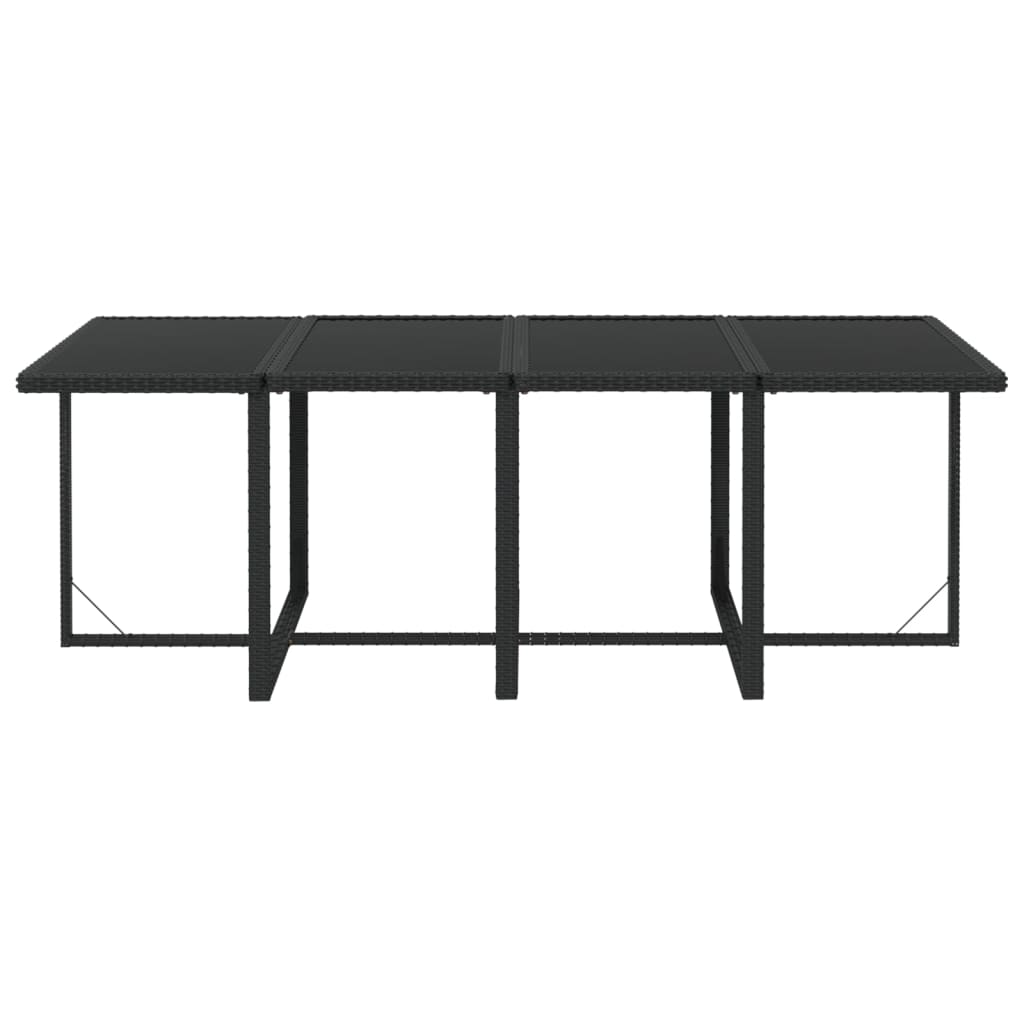 vidaXL Σετ Τραπεζαρίας Κήπου 9 τεμ. Μαύρο από Συνθ. Ρατάν με Μαξιλάρια