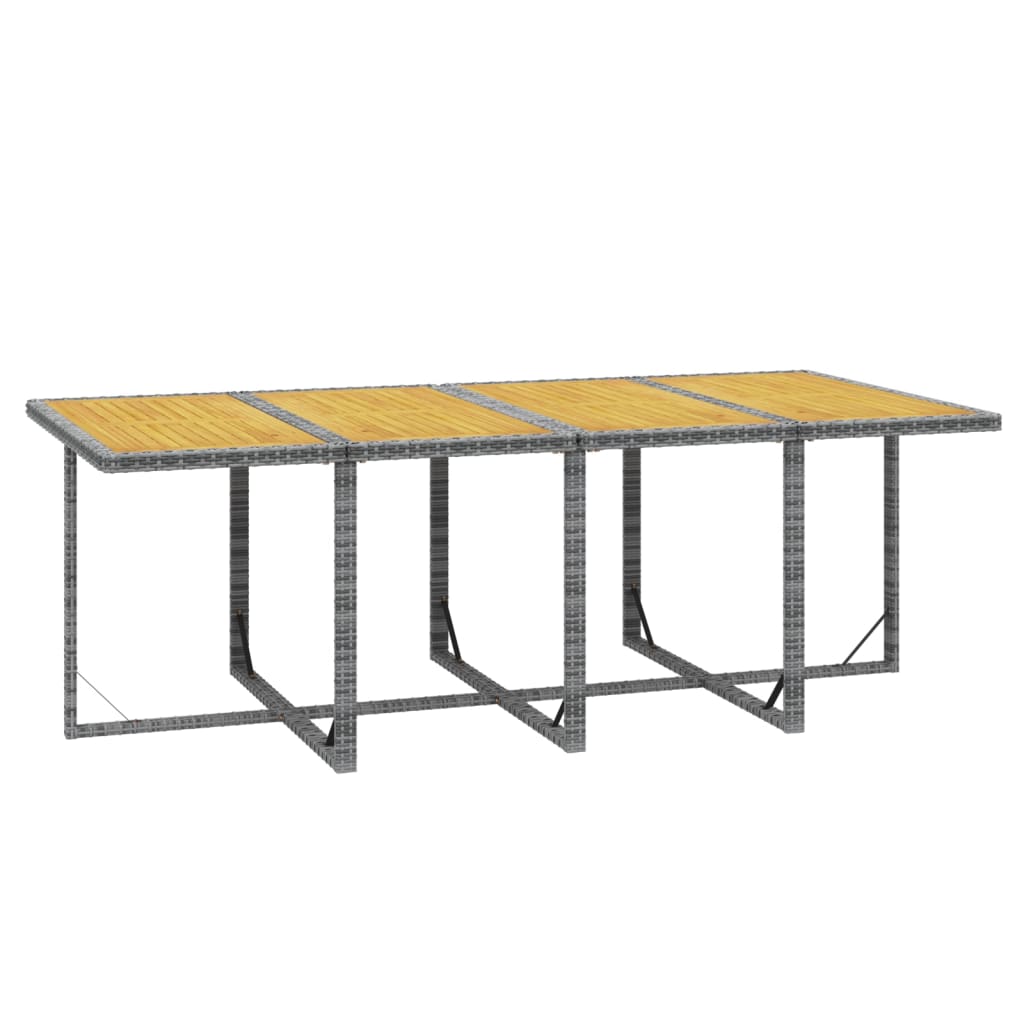 vidaXL Σετ Τραπεζαρίας Κήπου 9 τεμ. Γκρι Συνθετικό Ρατάν με Μαξιλάρια