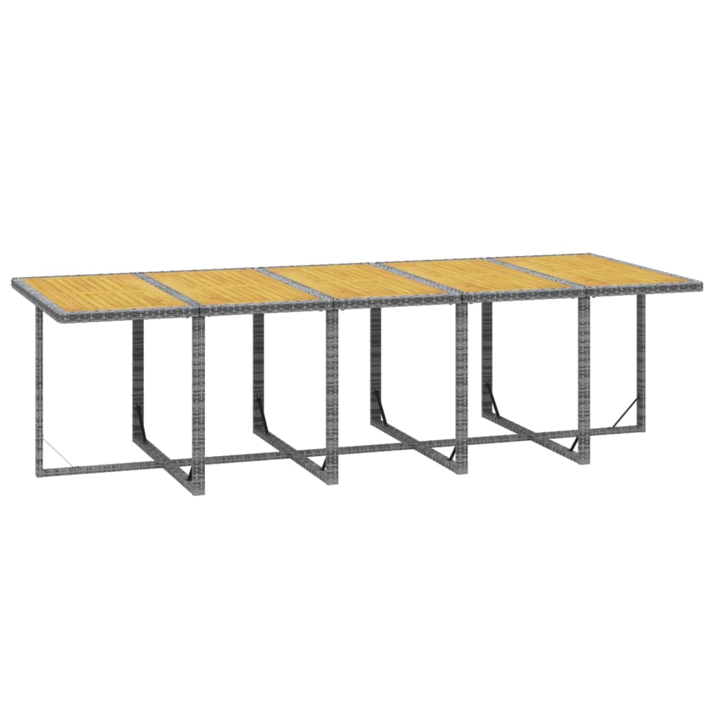 vidaXL Σετ Τραπεζαρίας Κήπου 15 τεμ. Γκρι από Συνθ. Ρατάν με Μαξιλάρια