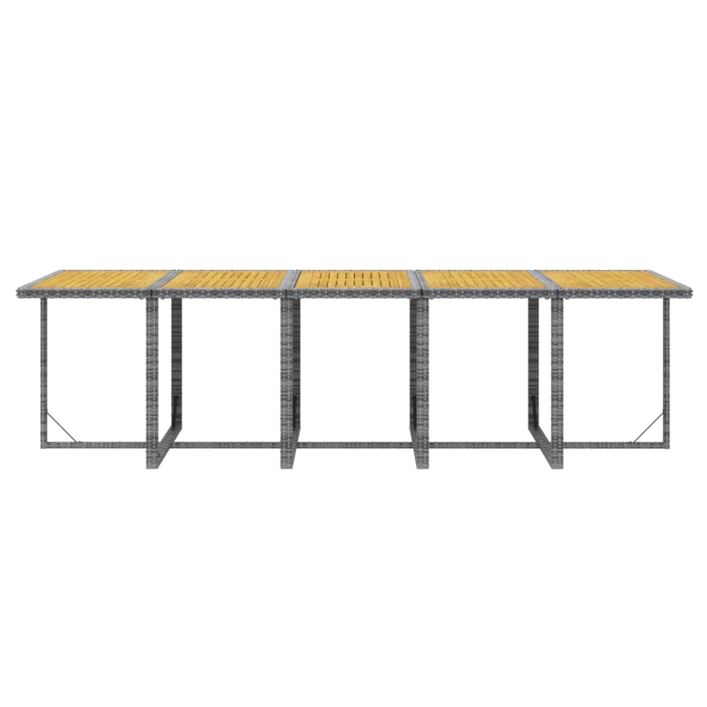 vidaXL Σετ Τραπεζαρίας Κήπου 15 τεμ. Γκρι από Συνθ. Ρατάν με Μαξιλάρια