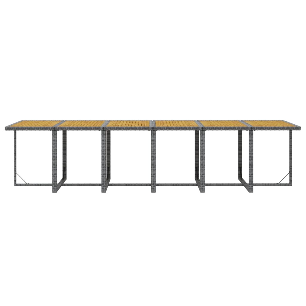 vidaXL Σετ Τραπεζαρίας Κήπου 13 τεμ. Γκρι από Συνθ. Ρατάν με Μαξιλάρια