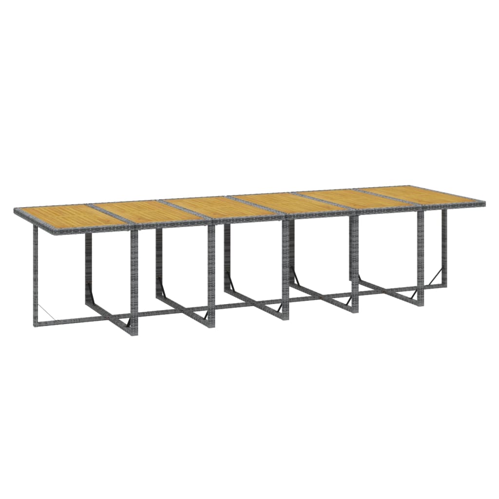 vidaXL Σετ Τραπεζαρίας Κήπου 17 τεμ. Γκρι Συνθετικό Ρατάν με Μαξιλάρια