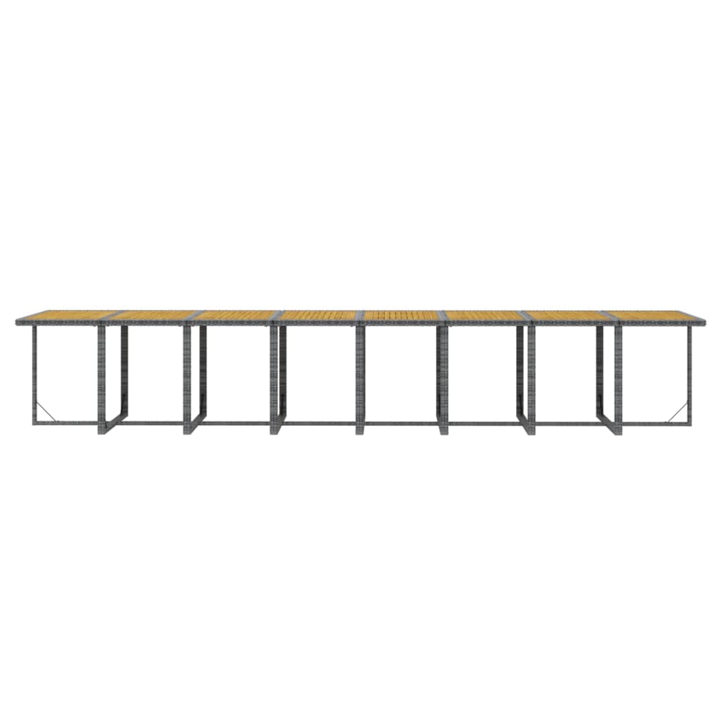 vidaXL Σετ Τραπεζαρίας Κήπου 17 τεμ. Γκρι από Συνθ. Ρατάν με Μαξιλάρια