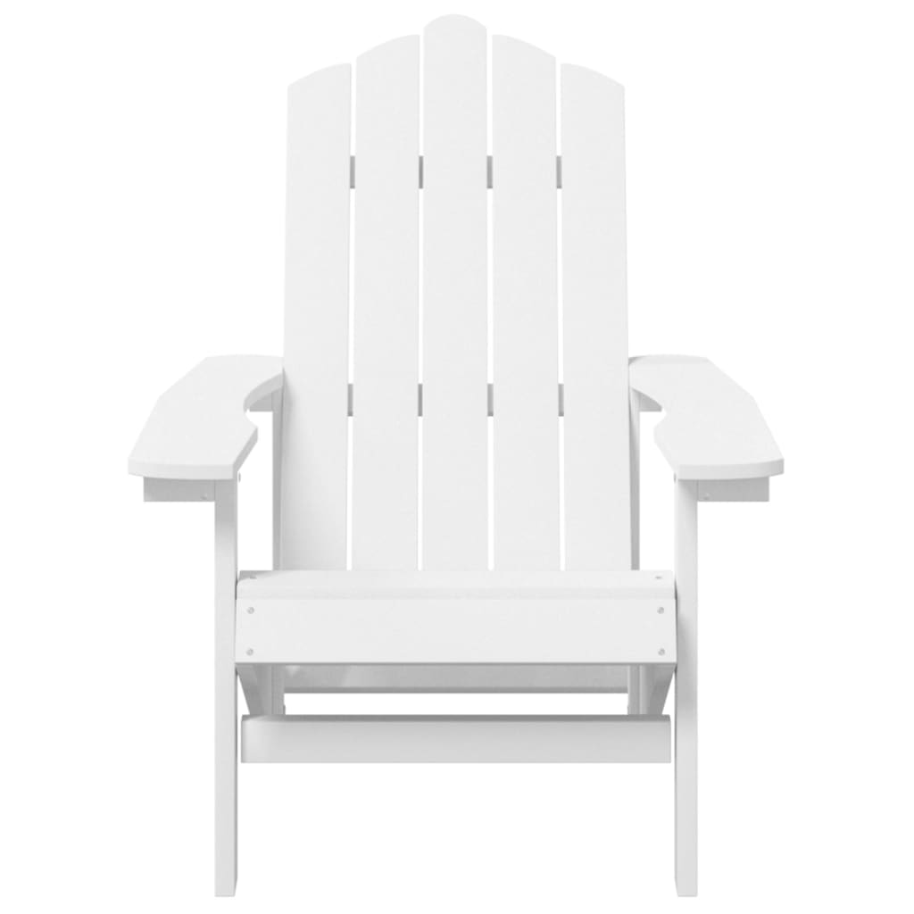 vidaXL Καρέκλες Κήπου Adirondack 2 τεμ. Λευκές από HDPE