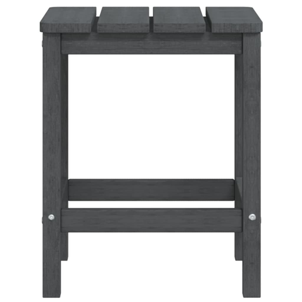 vidaXL Καρέκλα Κήπου Adirondack Ανθρακί από HDPE με Τραπεζάκι
