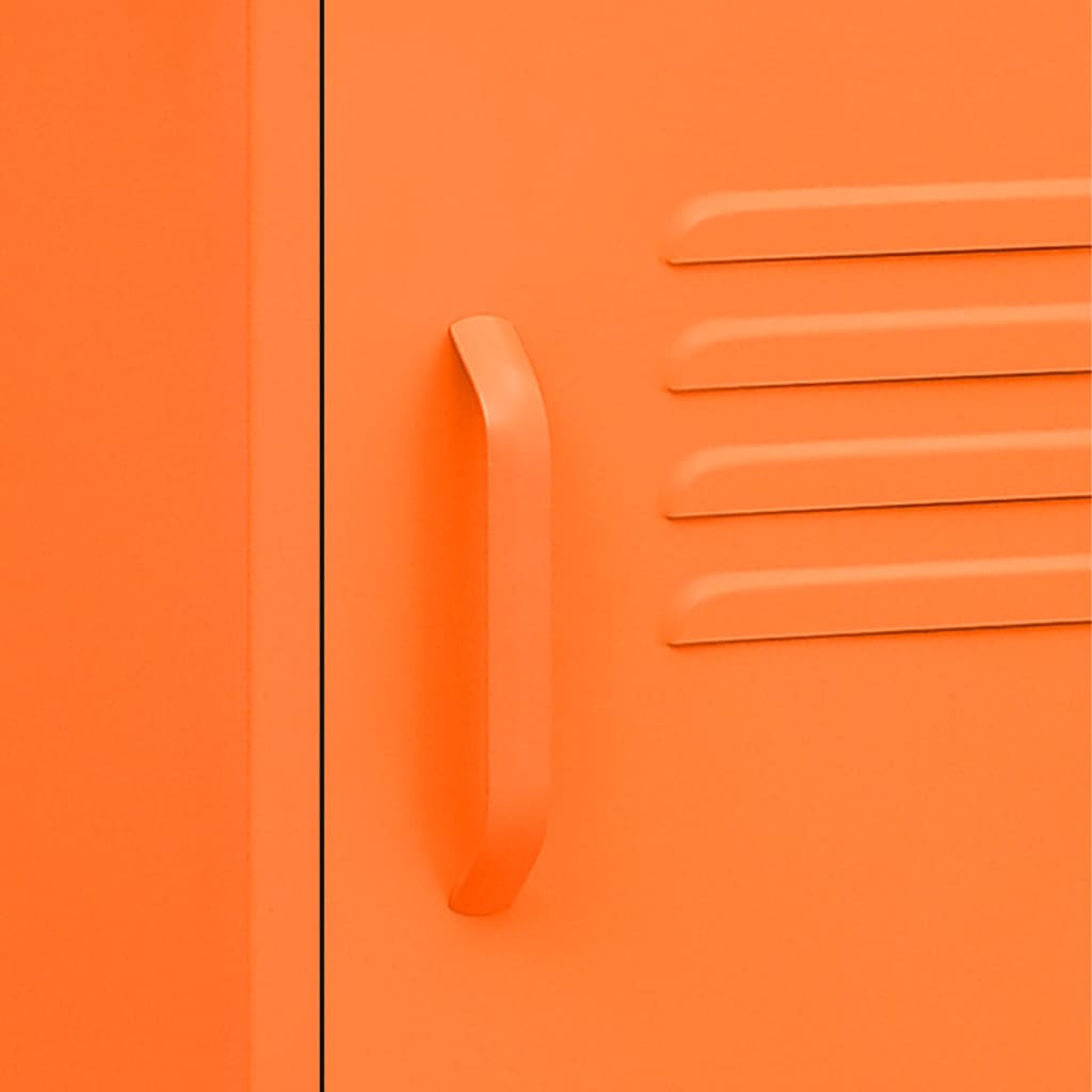 vidaXL Κομοδίνα 2 τεμ. Πορτοκαλί 35 x 35 x 51 εκ. Ατσάλινα