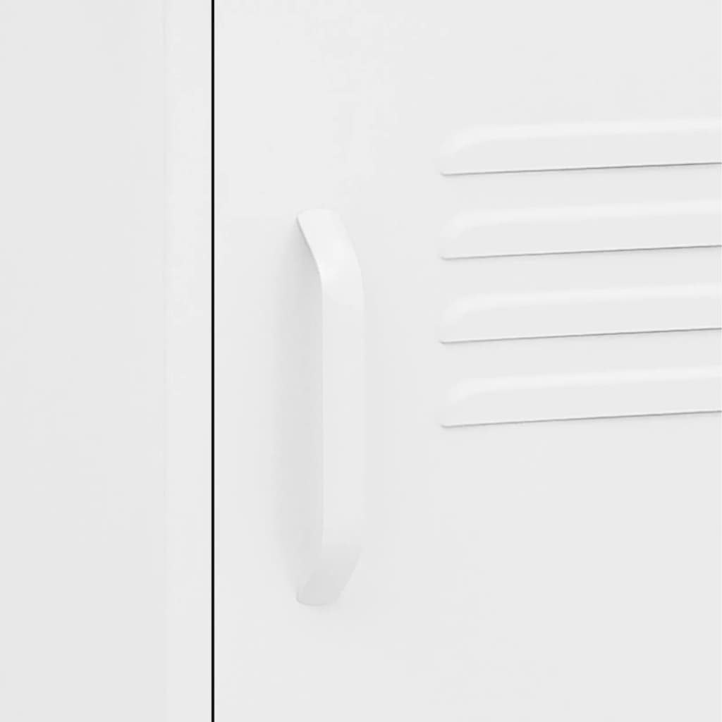 vidaXL Κομοδίνα 2 τεμ. Λευκά 35 x 35 x 51 εκ. Ατσάλινα