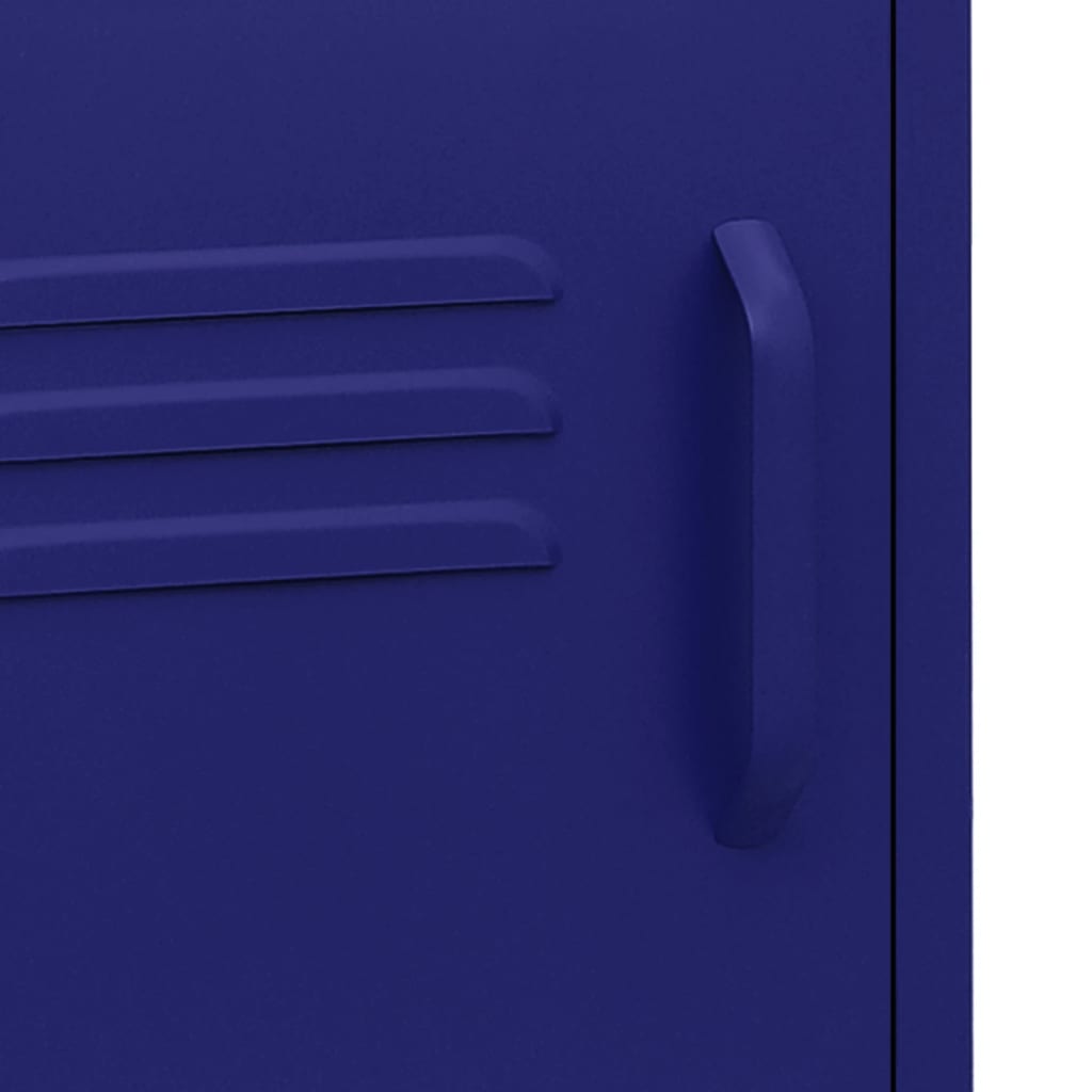 vidaXL Κομοδίνα 2 τεμ. Ναυτικό Μπλε 35 x 35 x 51 εκ. Ατσάλινα