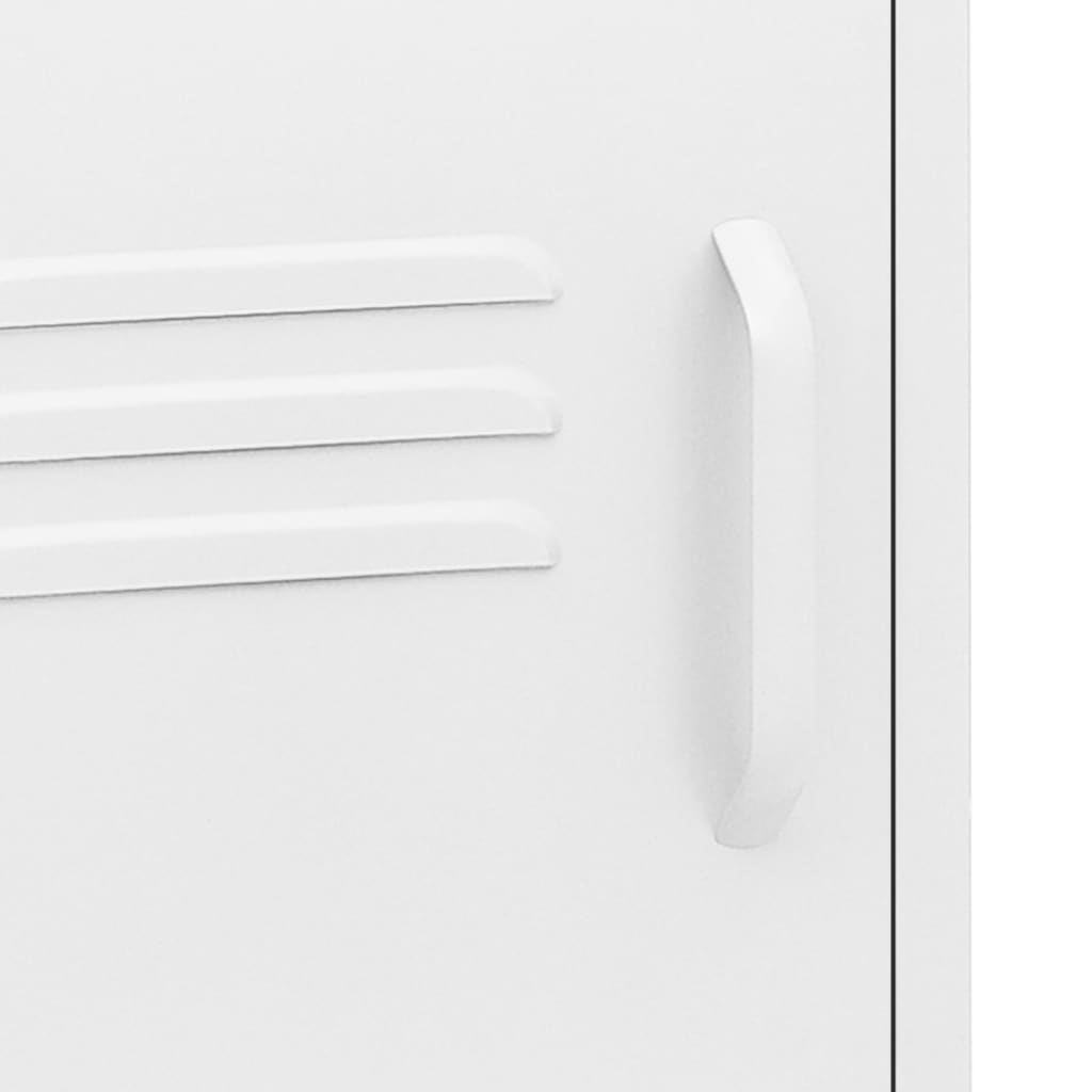 vidaXL Κομοδίνα 2 τεμ. Λευκά 35 x 35 x 51 εκ. Ατσάλινα