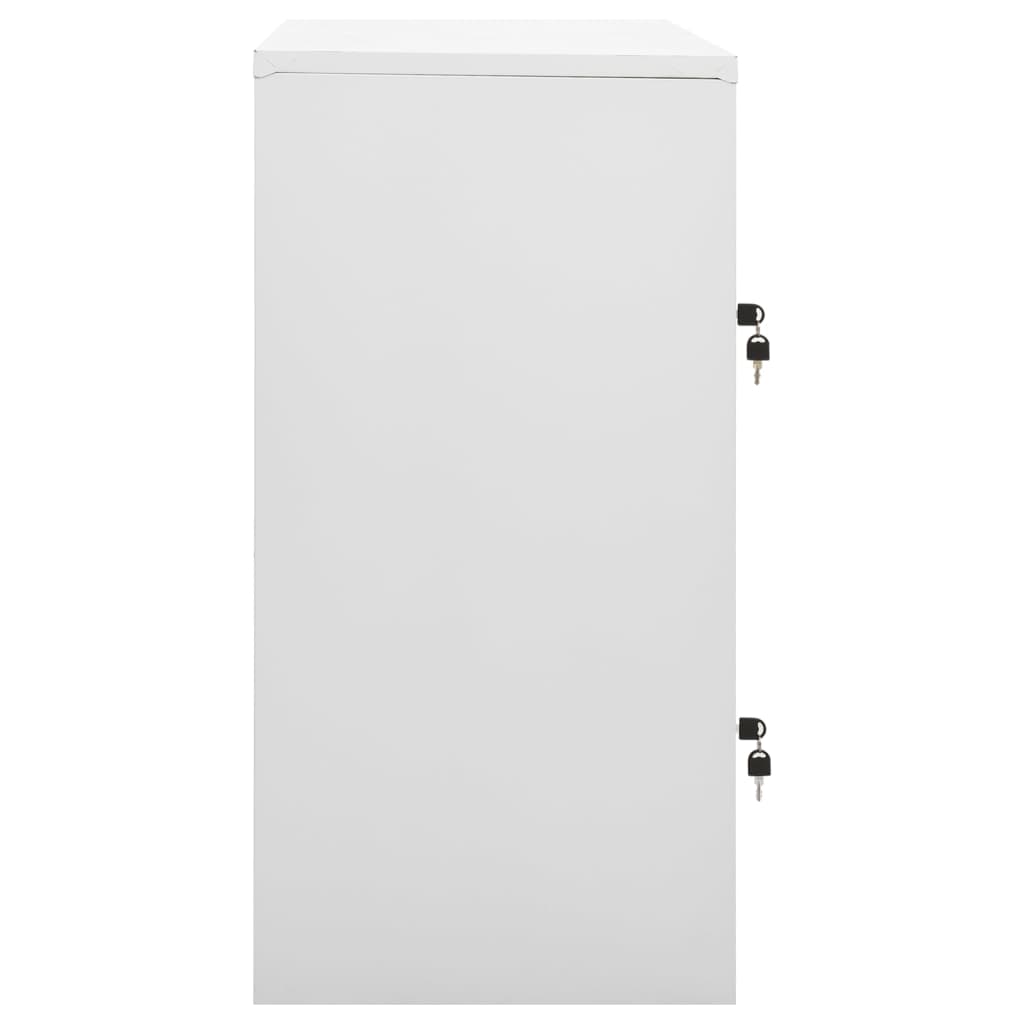 vidaXL Φοριαμοί 2 τεμ. Ανοιχτό Γκρι 90 x 45 x 92,5 εκ. Ατσάλινοι