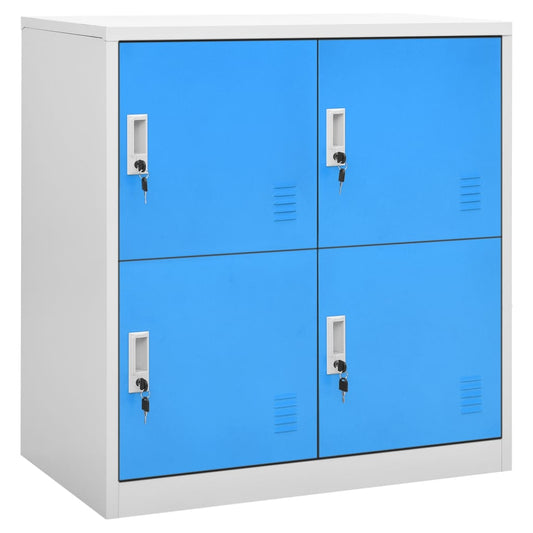 vidaXL Φοριαμοί 5 τεμ. Ανοιχτό Γκρι/Μπλε 90 x 45 x 92,5 εκ. Ατσάλινοι
