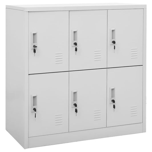 vidaXL Φοριαμοί 5 τεμ. Ανοιχτό Γκρι 90 x 45 x 92,5 εκ. Ατσάλινοι
