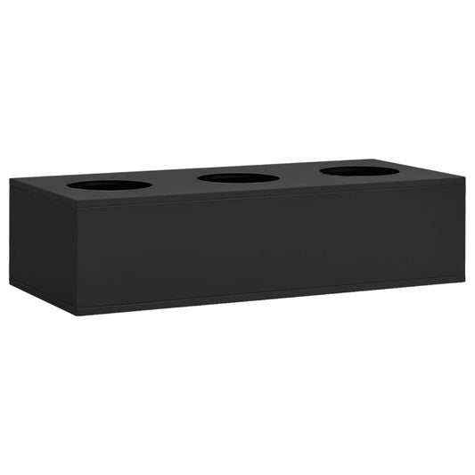 vidaXL Ντουλάπα Γραφείου με Γλάστρα Ανθρακί 90x40x128 εκ. Ατσάλινη