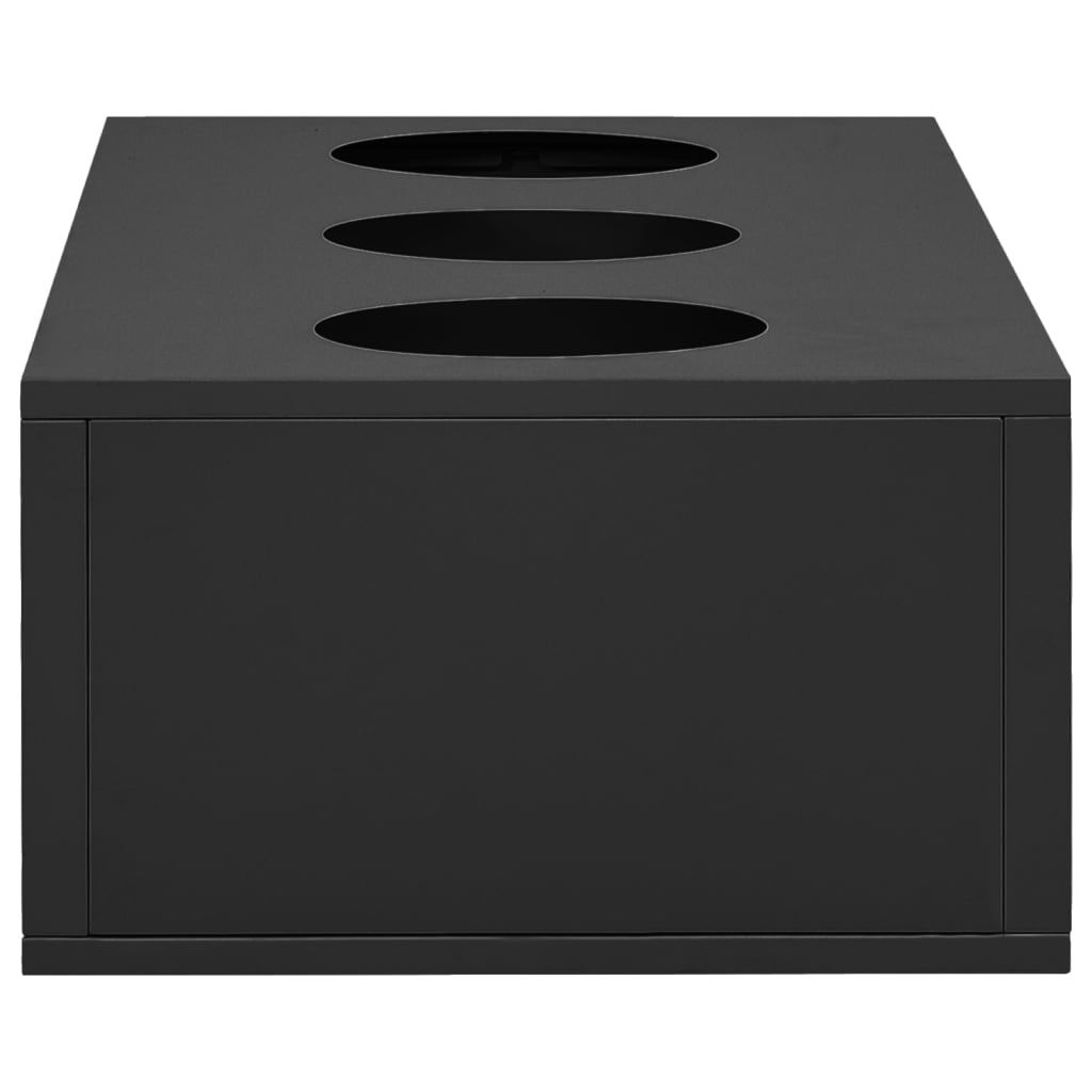 vidaXL Ντουλάπα Γραφείου με Γλάστρα Ανθρακί 90x40x128 εκ. Ατσάλινη