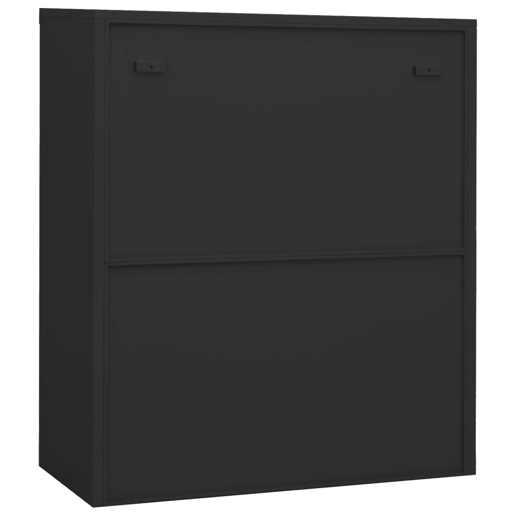 vidaXL Ντουλάπα Γραφείου με Γλάστρα Ανθρακί 90x40x128 εκ. Ατσάλινη