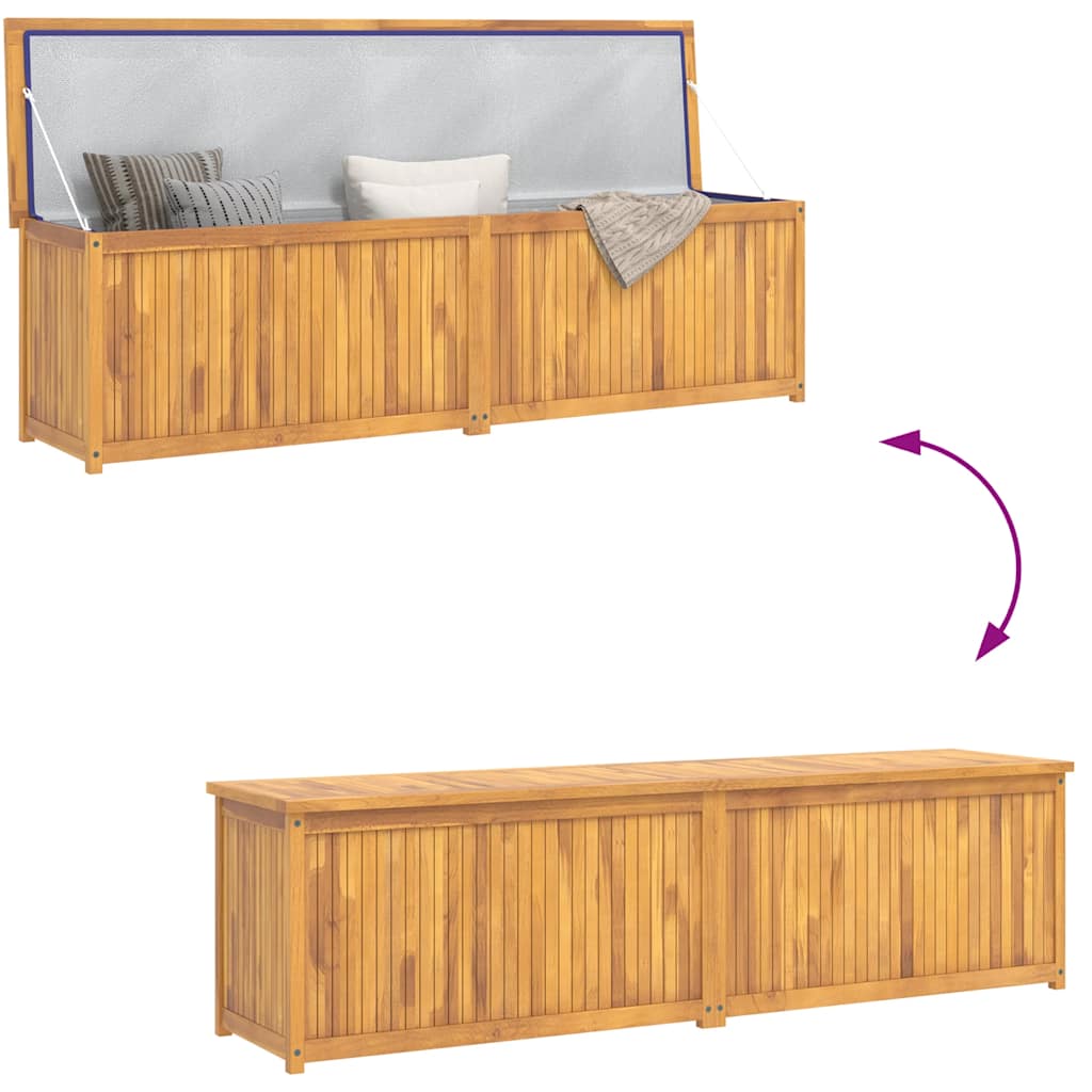 vidaXL Μπαούλο Κήπου 200 x 50 x 55 εκ. από Μασίφ Ξύλο Teak