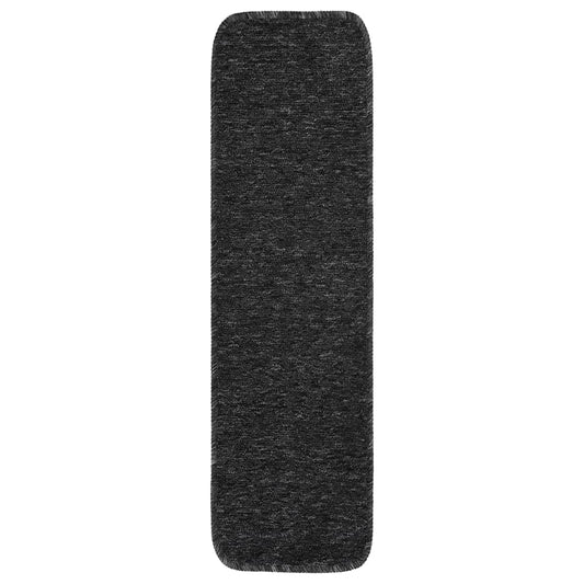 vidaXL Πατάκια Σκάλας Αντιολισθητ. Ορθογώνια 15 τεμ. Ανθρακί 75x20 εκ.