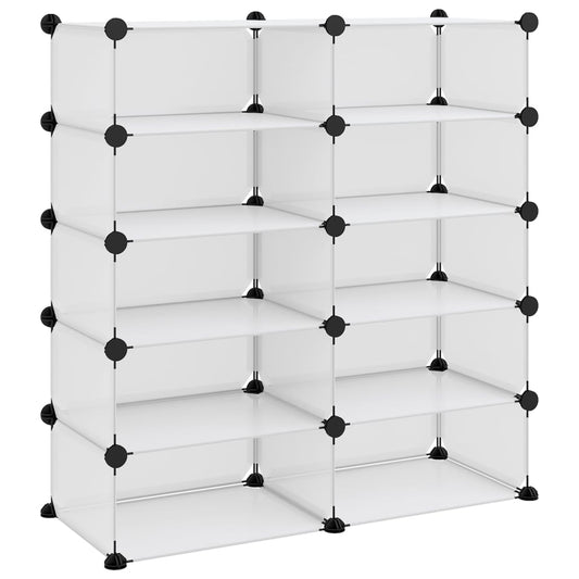 vidaXL Παπουτσοθήκη Διαφανής 84x32x88,5 εκ. από Πολυπροπυλένιο