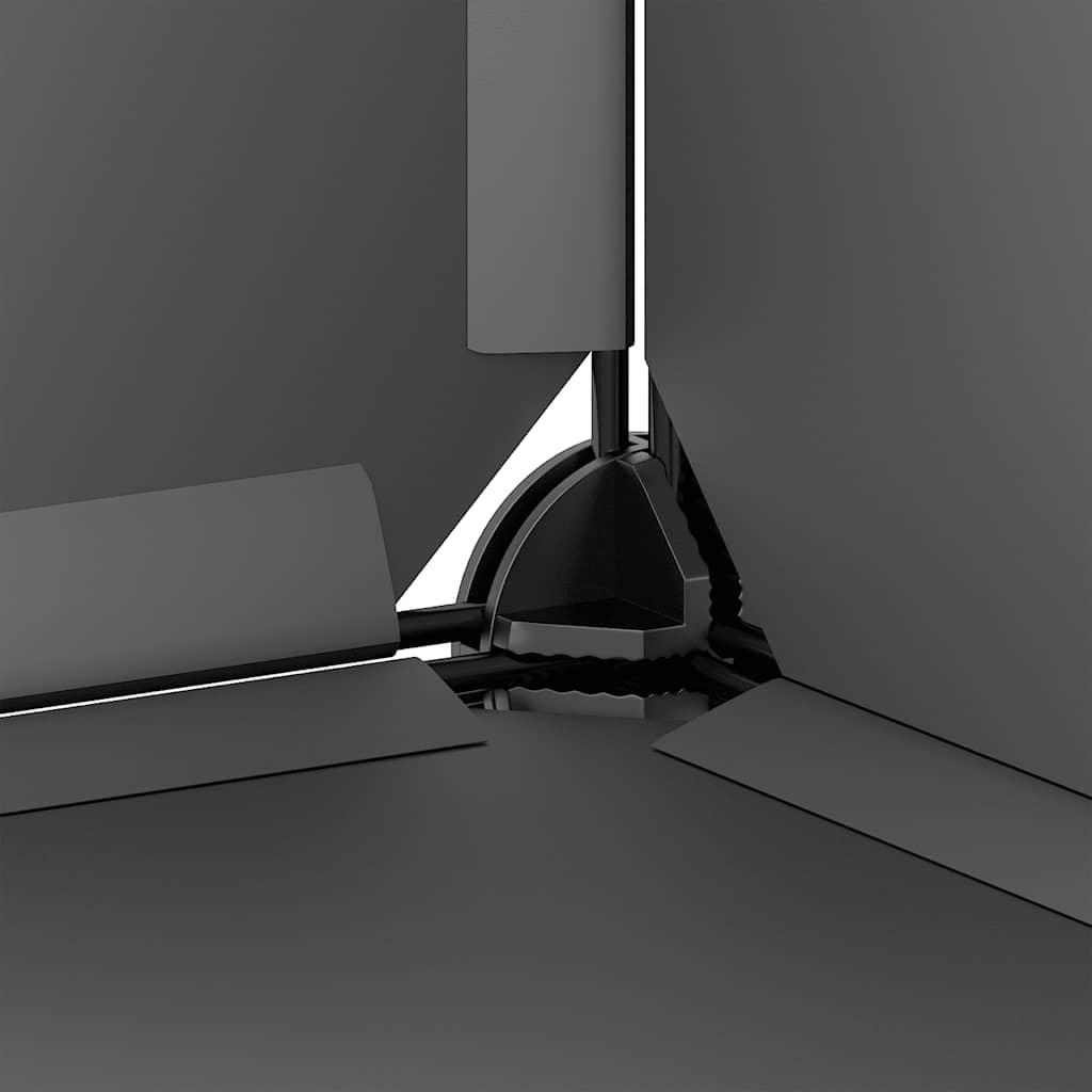 vidaXL Κλουβί Μικρών Ζώων Μαύρο 142x74x93 εκ. Πολυπροπυλένιο/Ατσάλι