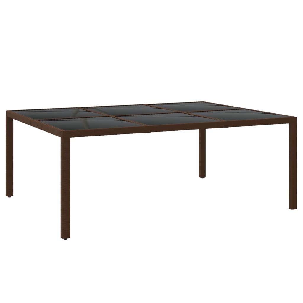 vidaXL Σετ Τραπεζαρίας Κήπου 11 Τεμαχίων Καφέ από Συνθετικό Ρατάν