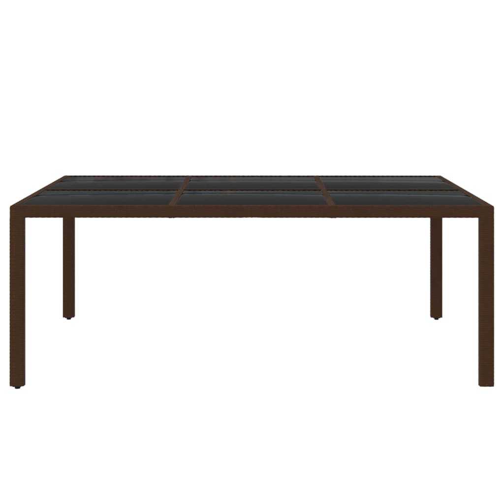 vidaXL Σετ Τραπεζαρίας Κήπου 11 Τεμαχίων Καφέ από Συνθετικό Ρατάν