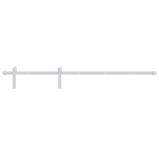 vidaXL Μηχανισμός Συρόμενης Πόρτας Λευκός 200 εκ. Ατσάλινος