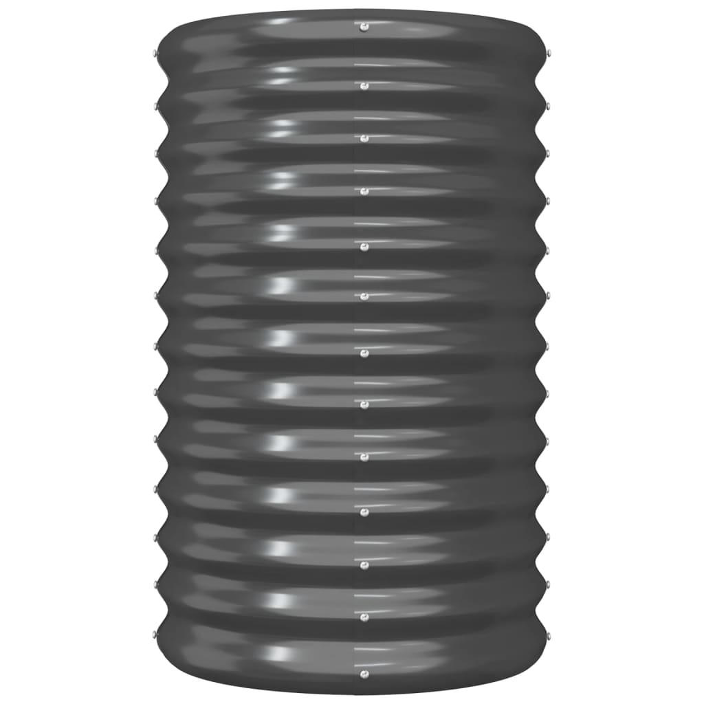 vidaXL Ζαρντινιέρα Ανθρακί 40x40x68 εκ Ατσάλι με Ηλεκτρ. Βαφή Πούδρας