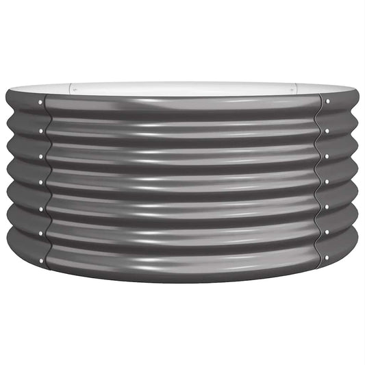 vidaXL Ζαρντινιέρα Ανθρακί 80x80x36 εκ. Γαλβανισμένος χάλυβας