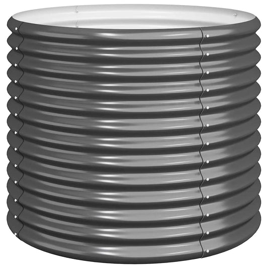 vidaXL Ζαρντινιέρα Ανθρακί 80x80x68 εκ. Γαλβανισμένος χάλυβας