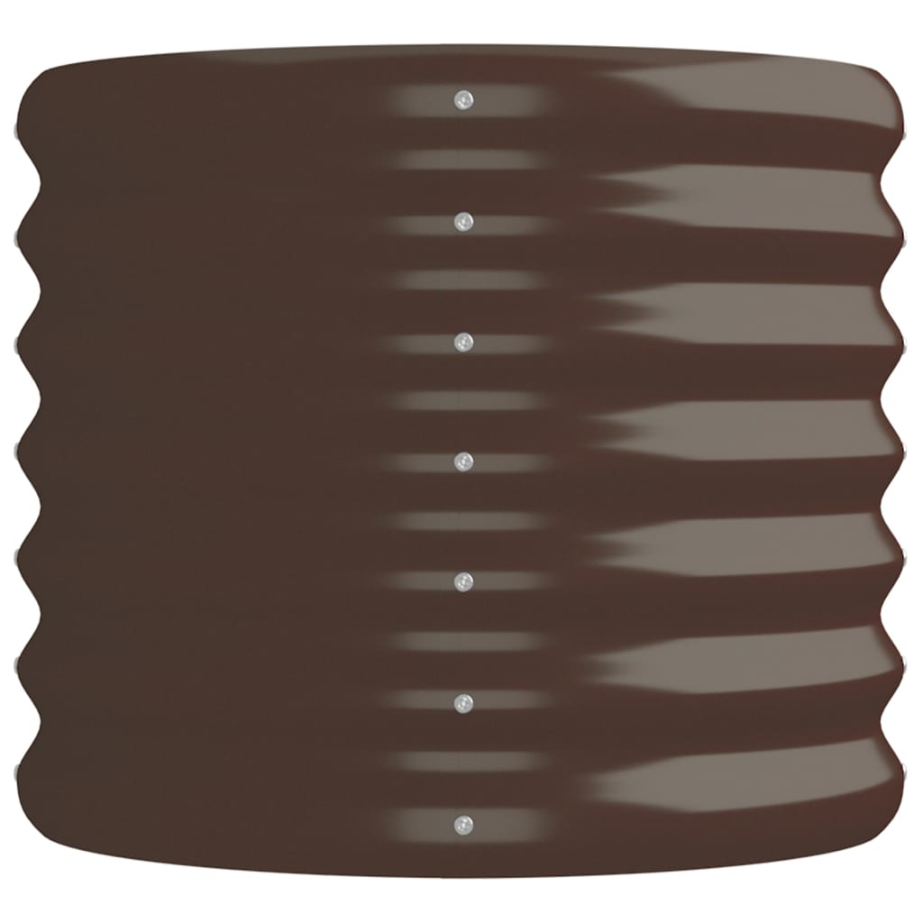 vidaXL Ζαρντινιέρα Καφέ 152x40x36 εκ. Ατσάλι με Ηλεκτρ. Βαφή Πούδρας