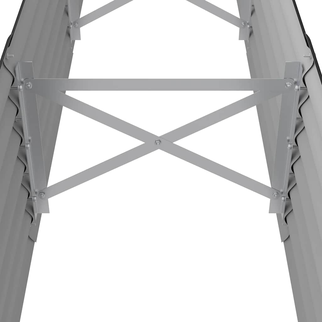 vidaXL Ζαρντινιέρα Ανθρακί 224x40x36 εκ Γαλβανισμένος χάλυβας