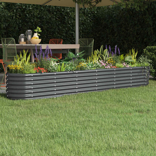 vidaXL Ζαρντινιέρα Ανθρακί 260x40x36 εκ Γαλβανισμένος χάλυβας