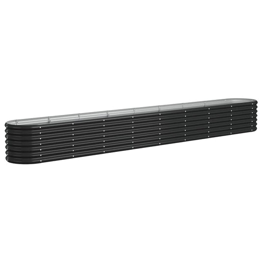 vidaXL Ζαρντινιέρα Ανθρακί 332x40x36 εκ Ατσάλι με Ηλεκτρ. Βαφή Πούδρας