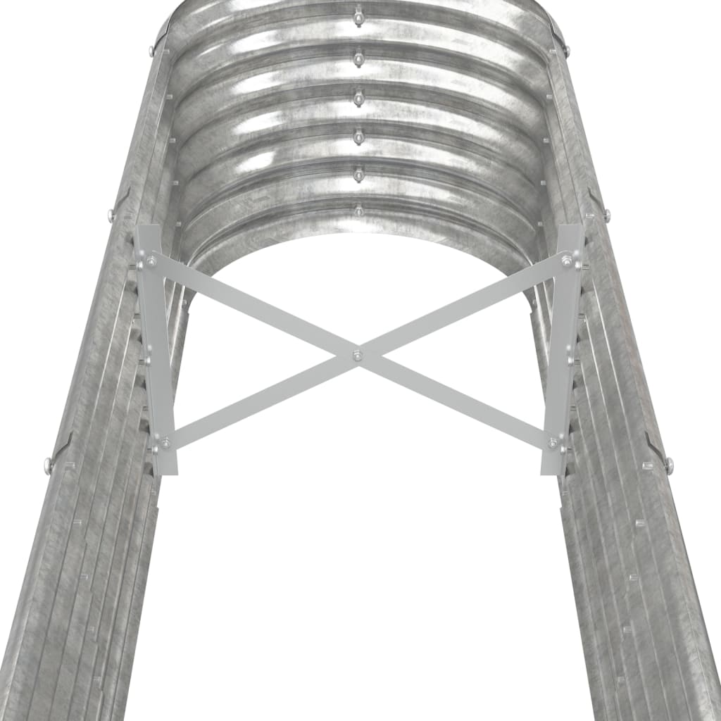 vidaXL Ζαρντινιέρα Ασημί 332x40x36 εκ. Ατσάλι με Ηλεκτρ. Βαφή Πούδρας