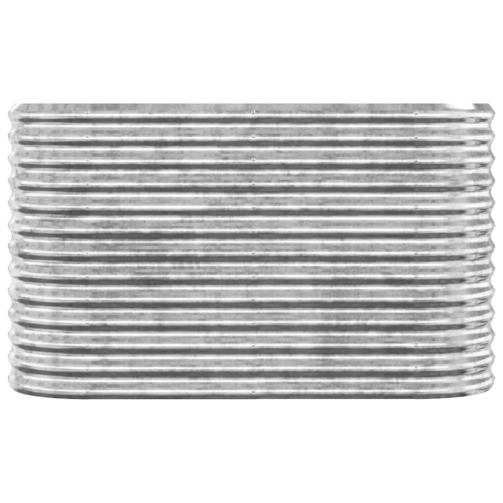 vidaXL Ζαρντινιέρα Ασημί 114x40x68 εκ. Γαλβανισμένος χάλυβας