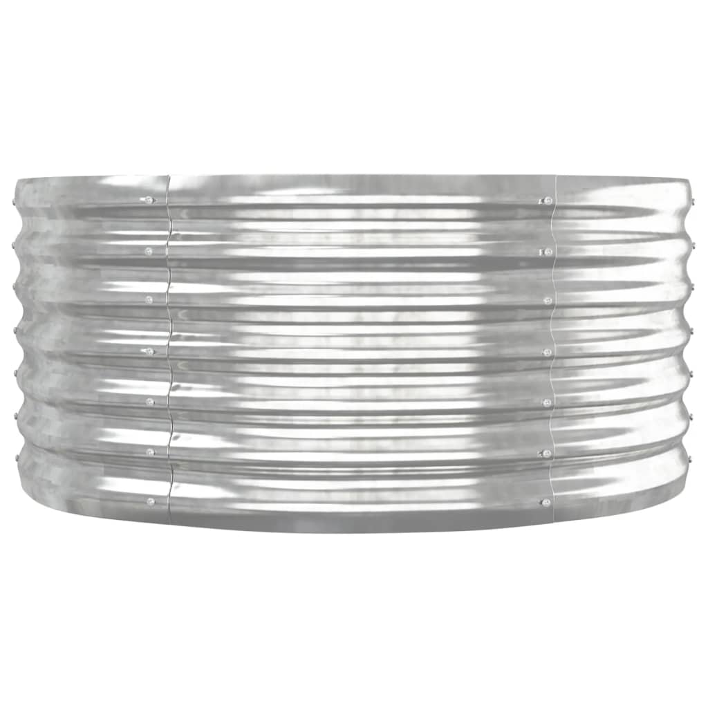 vidaXL Ζαρντινιέρα Ασημί 152x80x36 εκ. Ατσάλι με Ηλεκτρ. Βαφή Πούδρας